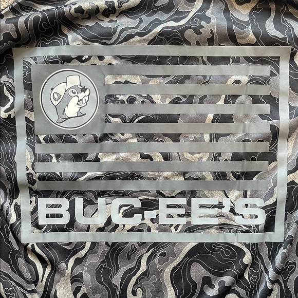 BUC-EE'S Men's Long Sleeve Performance Tee - Black Gray Swirl - Picture 5 of 5